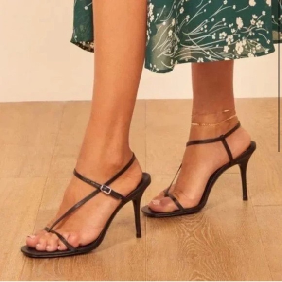 Reformation Shoes - NWT Reformation Ivy Heel Sandal Shoes Black I Size 8.5